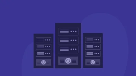 Cloud computing, data transfer on secure internet connection. Stock Footage 293792932