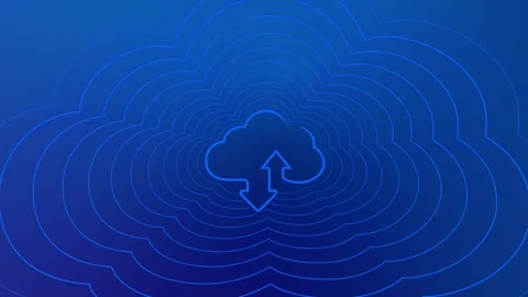 Cloud computing data transfer technology animation Stock Footage 340264358
