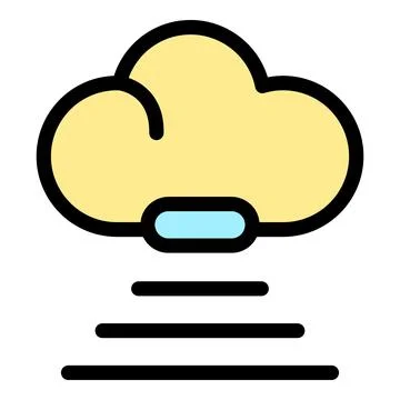Cloud computing data transferring wireless technology icon Illustrazione stock