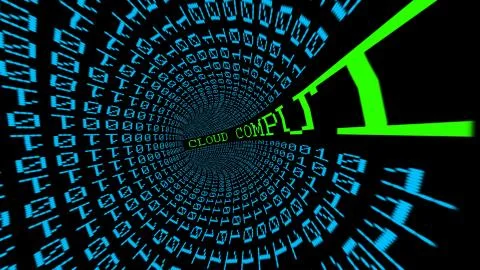 Cloud computing data tunnel 스톡 일러스트