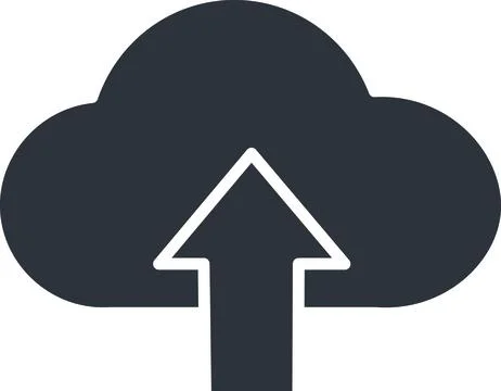 Cloud Computing Data Upload Stock Illustration