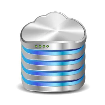 Cloud computing database Stock Illustration