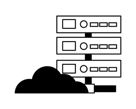 Cloud computing database Illustrazione stock