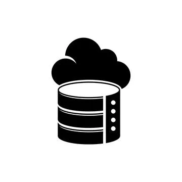 Cloud Computing Database Storage Icon Stock Illustration