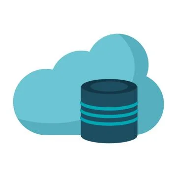 Cloud computing database symbol Illustrazione stock