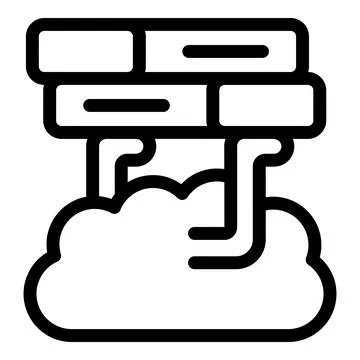 Cloud computing database transferring data icon Illustrazione stock