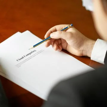 Cloud computing definition composition Stockfoto's