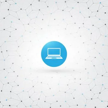 Cloud Computing Design Concept - Digital Network Connections 스톡 일러스트