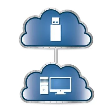 Cloud computing design Stock Illustration