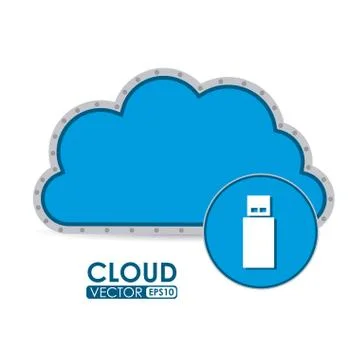 Cloud computing design Stock Illustration