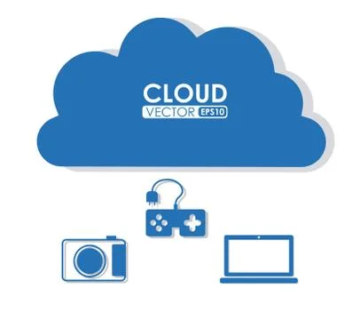 Cloud computing design Stock Illustration
