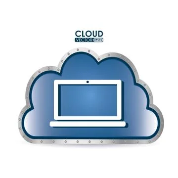 Cloud computing design Stock Illustration