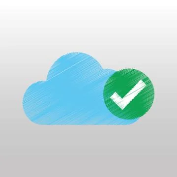 Cloud computing design Stock Illustration