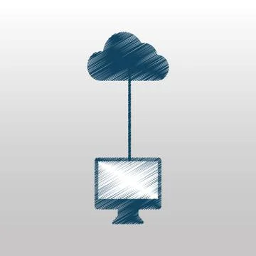 Cloud computing design Stockillustratie