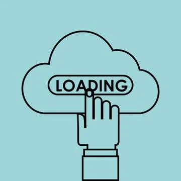 Cloud computing design Stock Illustration