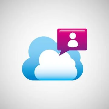 Cloud computing  design イラスト素材