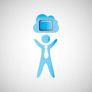 Cloud computing  design Stock Illustration