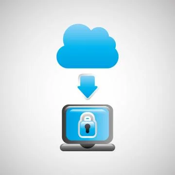 Cloud computing  design イラスト素材