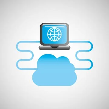 Cloud computing  design イラスト素材