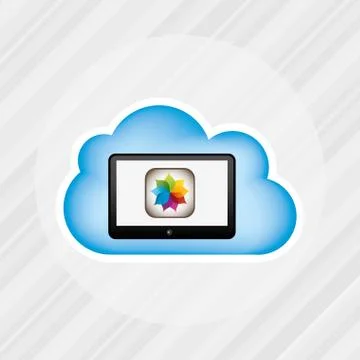 Cloud computing design Stockillustratie