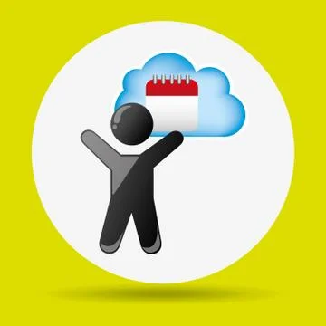 Cloud computing design Stock Illustration