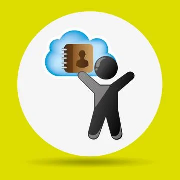 Cloud computing design Stockillustratie