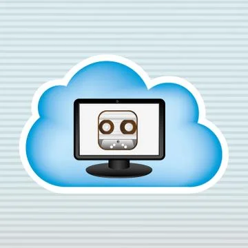 Cloud computing design イラスト素材