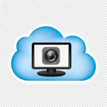 Cloud computing design Stock Illustration