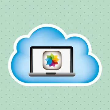 Cloud computing design 스톡 일러스트