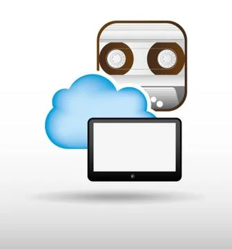 Cloud computing design Illustrazione stock