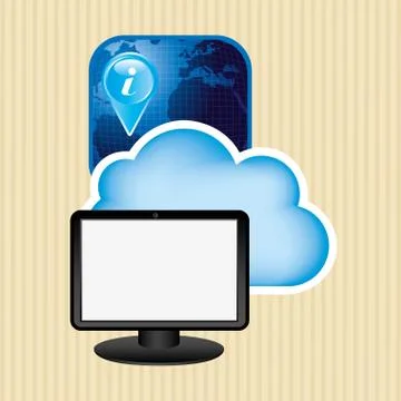 Cloud computing design Stockillustratie