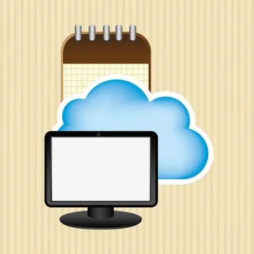 Cloud computing design Stockillustratie