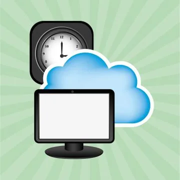Cloud computing design Stockillustratie