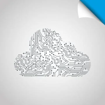 Cloud computing design Stock Illustration