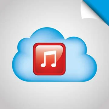 Cloud computing design Illustrazione stock