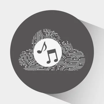 Cloud computing design Stock Illustration