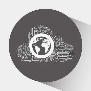 Cloud computing design Stock Illustration
