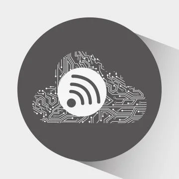 Cloud computing design Stock Illustration