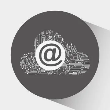 Cloud computing design Stock Illustration
