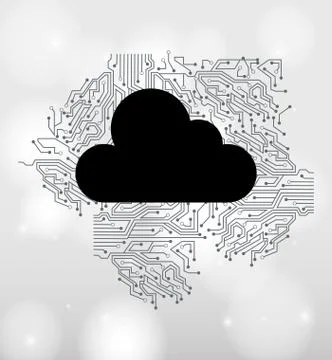 Cloud computing design Stock Illustration
