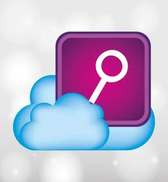 Cloud computing design Stock Illustration