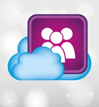 Cloud computing design Illustrazione stock