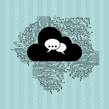Cloud computing design Stock Illustration