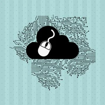 Cloud computing design Stock Illustration