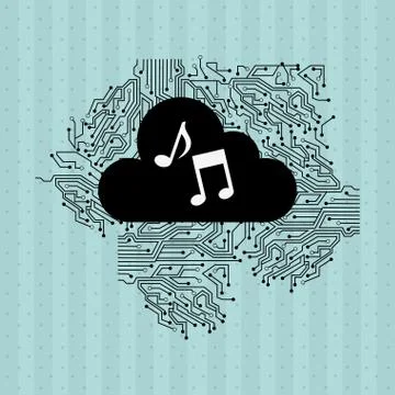 Cloud computing design 스톡 일러스트