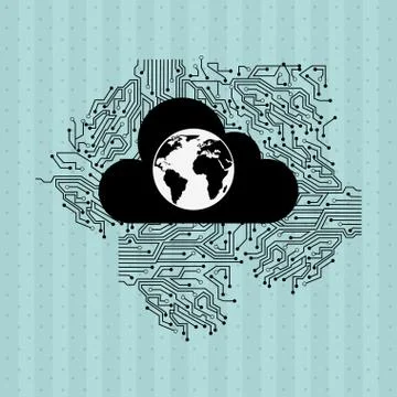 Cloud computing design 스톡 일러스트