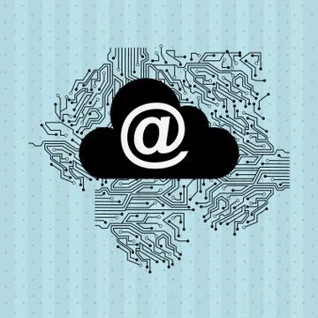 Cloud computing design Stock Illustration