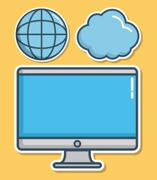 Cloud computing design Illustrazione stock