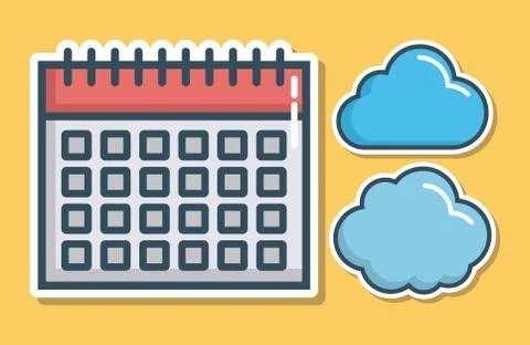 Cloud computing design Stock Illustration