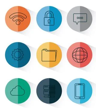 Cloud computing design Illustrazione stock